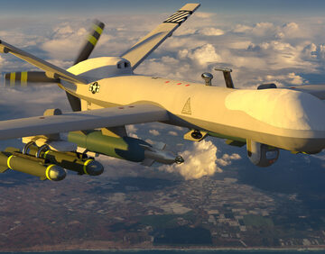 Szczecin,,Poland-june,2021:-9,Reaper,Combat,Drone,With,Weapons,During,A WARMONGERS ON PARADE: WEST SENDS MORE WEAPONS TO UKRAINE TO KEEP THE KILLINGS GOING