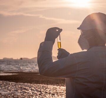 Silhouette,Scientist,Wearing,Protective,Uniform,And,Glove,Under,Working,Water EPA LOWERS WHAT IT CONSIDERS TO BE SAFE LEVELS OF ‘FOREVER CHEMICALS’ IN DRINKING WATER