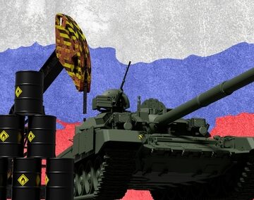 Close-up,Of,Russian,T90,Tank,On,Oil,Platform,And,Oil INTERNAL RUSSIAN REPORT WARNS OF WAR’S LONG-TERM ECONOMIC DAMAGE