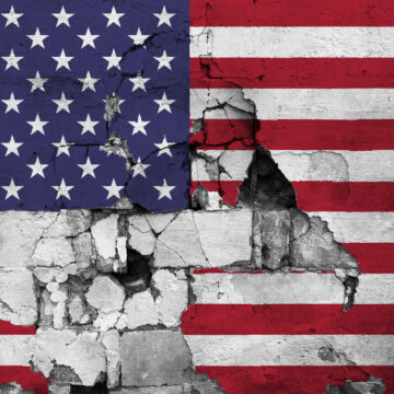 Flag,Of,The,United,States,Of,America,Painted,On,A AMERICA’S CULTURAL AND SOCIAL COLLAPSE