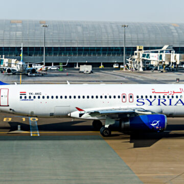 Image of Syrian Airline at Dubai, UAE Airport