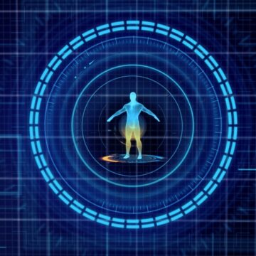 Futuristic,Blue,Hud,Medicine,Personal,Data,Screen,Grid,Display,Background. 2023: RAMPING UP THE DE-HUMAN MOVEMENT