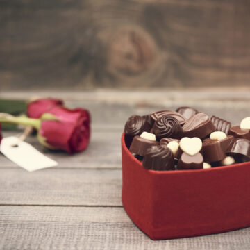 Box of Valentine chocolates