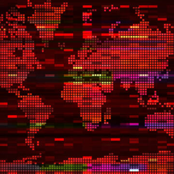 pixel image of world map