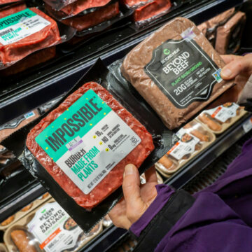 plant-based meats in grocery store