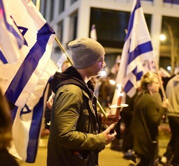 Israelis Protest in Tel Aviv, Israel