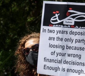Lebanese Depositor Protesting