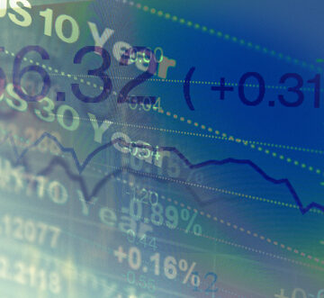 Close-up computer screen with financial data.