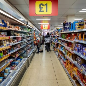 London, UK Discount Grocery Supermarket