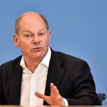 Berlin,,2019-08-18:,Olaf,Scholz,Pictured,At,A,Meeting,In,Berlin German Chancellor Olaf Scholz