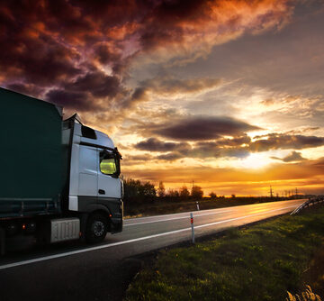 Long-haul Truck at Sunset