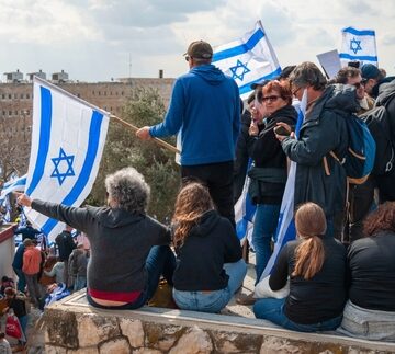 People Protesting in Jerusalem, Israel