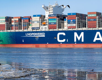 French-owned CMA Container Ship