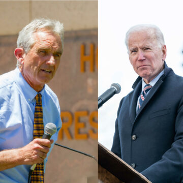 Robert F. Kennedy Jr., left, and U.S. President Joe Biden