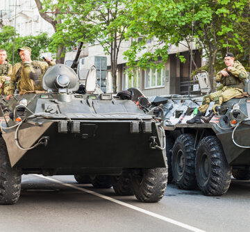 Btr-80 tank with Soldiers
