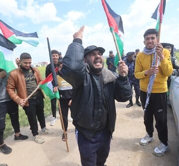 Palestinians,Participate,In,A,Protest,To,Mark,'land,Day',,At Palestinians Participate In A Protest To Mark 'Land Day'