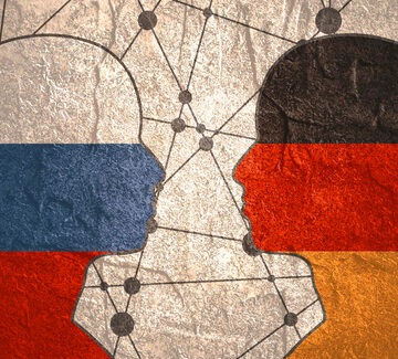 Concept Graphic Showing Political And Economic Relationship Between Russia And Germany