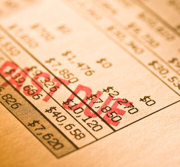 Past,Due,Statement.,Shot,With,Shallow,Depth,Of,Field. Close-up Image Of A Past Due Billing Statement