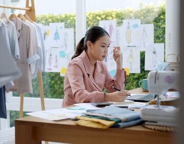 Worries Fashion Design Working On Her Small Business