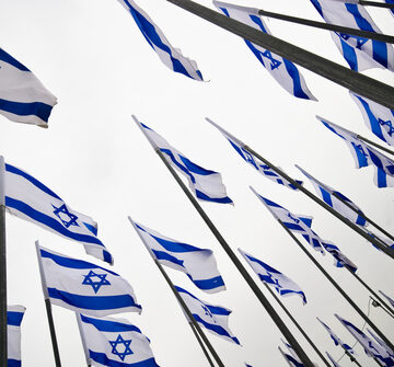 Israeli Flags In A Pro-israel Demonstration
