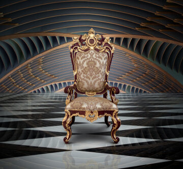 Abstract Design Of Empty Throne In Palace Hall