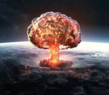 3D Illustration Of Nuclear Explosion