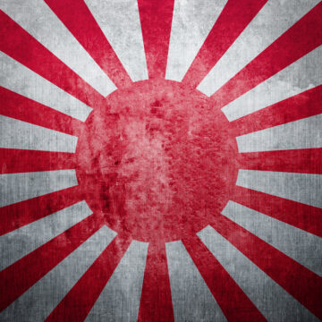 Flag of Japan On Textured Concrete Background