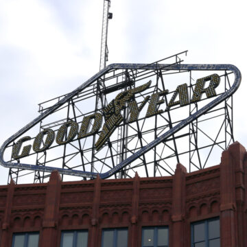Good Year Rooftop Sign In Akron, Ohio