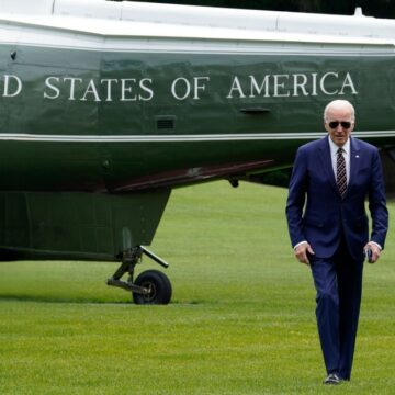 U.S. President Joe Biden Arrives On Marine One