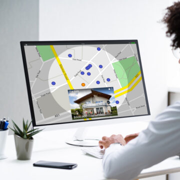 Woman Searching Real Estate Online