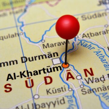 Khartoum,Located,On,Map,,Sudan The City Of Khartoum Pinned On A Map Of Sudan