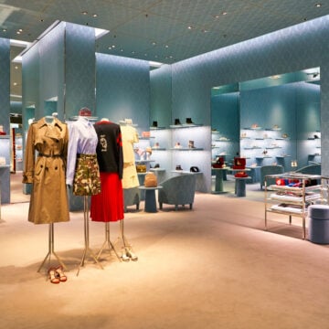 Interior Shot Of Empty Luxury Brand Store In Hong Kong, China