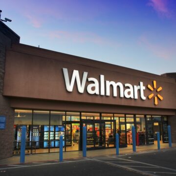 Exterior Of Walmart Store