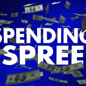 Spending,Spree,Cash,Money,Falling,Words,3d,Illustration 2024: EXPECT CENTRAL BANKS TO BUY IT ALL
