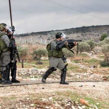 Israel Defence Force Soldiers Shooting Near Bil'in, Palestine