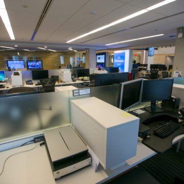 Empty Newsroom In Washington, DC
