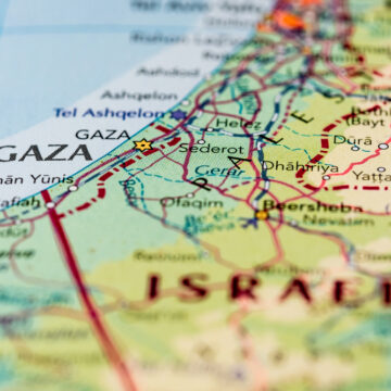 Map of Gaza And Israel