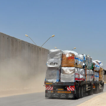 Cargo Truck At The Kerem Shalom Crossing