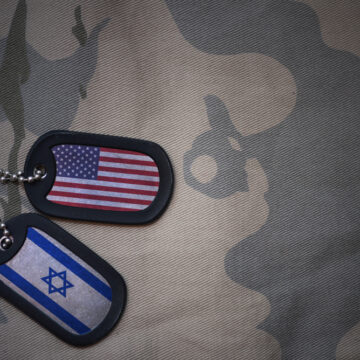 Dog Tags With The Flag Of The U.S. And Israel