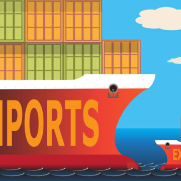 Illustration Of Disparity In Size/Value Of Imports (larger) Versus Exports (smaller)