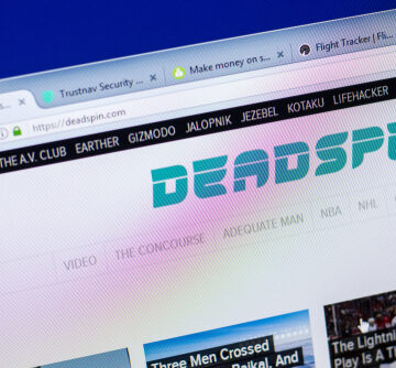 Homepage Of Deadspin Website