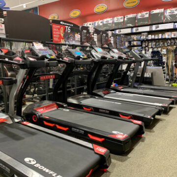Unsold Bowflex Exercise Machines At An Arlington, VA, Sporting Goods Store