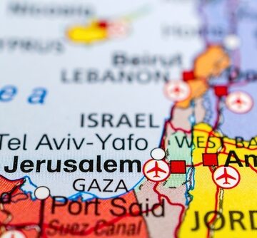 Close Up Of Map Of Jerusalem