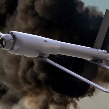 Loitering,Munition-type,Kamikaze,Combat,Drone.3d,Illustration. 3D Illustration Of Loitering, Munition-type Kamikaze Combat Drone