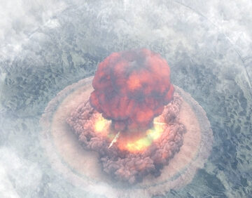 Aerial View Of Nuclear Explosion