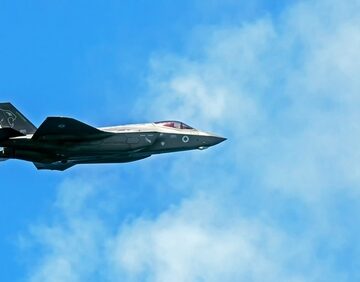Israel's F-35 Stealth Fighter Plane In Flight