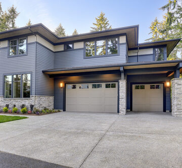 Exterior Of New Construction Home With Contemporary Features