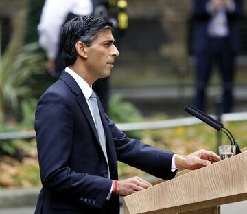 British Prime Minister Rishi Sunak At 10 Downing Street, London