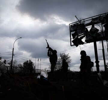 Ukrainian Soldiers In The Northern City Of Irpin In Ukraine