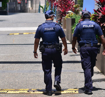 Police Officers Patrols Along Australia's Gold Coast